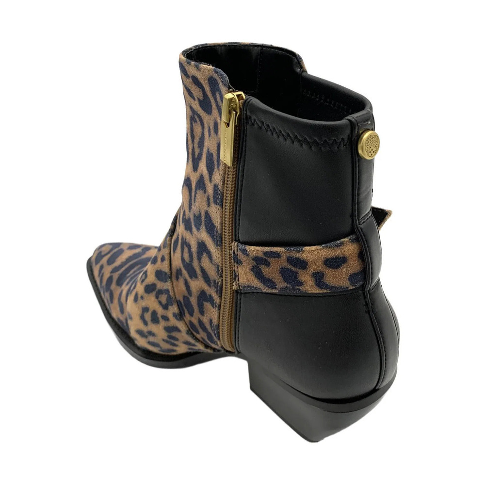 Vince Camuto Women's Philan Western-Style Short Bootie Camel Black - Medium - Picture 3 of 3